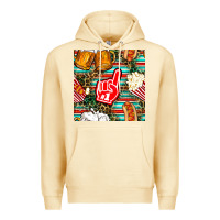 Pina Colada american football snacks with serape and leopard Premium Hoodie - BundleAndBundleShop