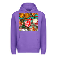 Purple american football snacks with serape and leopard Premium Hoodie - BundleAndBundleShop
