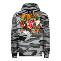Slate Camo american football snacks with serape and leopard Premium Hoodie - BundleAndBundleShop
