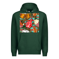 Sports Green american football snacks with serape and leopard Premium Hoodie - BundleAndBundleShop