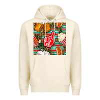 Tofu american football snacks with serape and leopard Premium Hoodie - BundleAndBundleShop