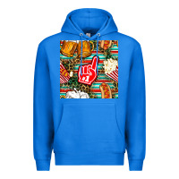 True Royal american football snacks with serape and leopard Premium Hoodie - BundleAndBundleShop