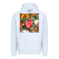 White american football snacks with serape and leopard Premium Hoodie - BundleAndBundleShop