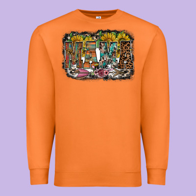 Mama Western Premium Sweatshirt Designed By Racoondesign