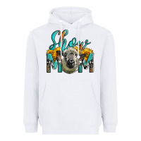 White Western Show Mom Sheep Heavyweight Hoodie - LillyAllenDesigns