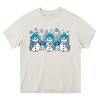 Cream snowman winter Heavy Core Tee - JahusDesignShop