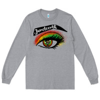 Heather Grey juneteenth eyelash cowgirl Long Sleeve Tee - CowGirlArtShop