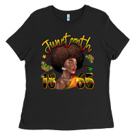 Black juneteenth 1865 black woman Ladies Tee - LillyAllenDesigns
