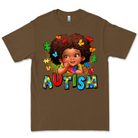 Cacao autism afro girl Premium Tee - LillyAllenDesigns
