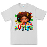 Dove Grey autism afro girl Premium Tee - LillyAllenDesigns