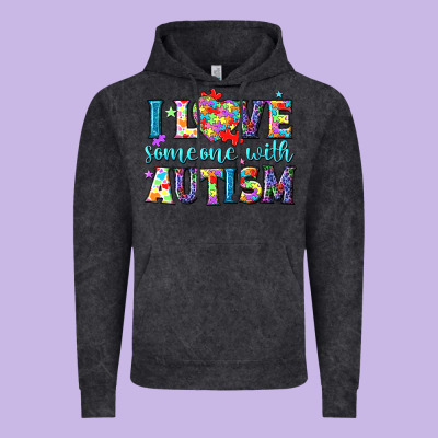 I Love Someone With Autism Vintage Hoodie Designed By Nancycooperartshop