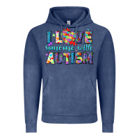 Vintage Denim I love someone with Autism Vintage Hoodie - NancyCooperArtShop