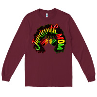 Burgundy juneteenth mom Long Sleeve Tee - CowGirlArtShop