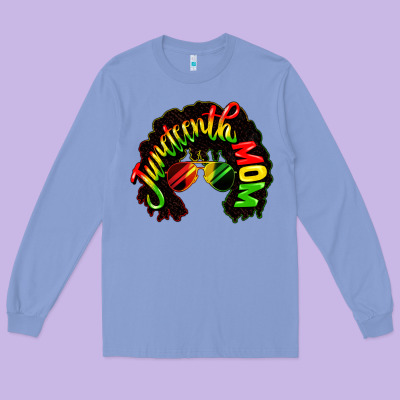 Juneteenth Mom Long Sleeve Tee Designed By Cowgirlartshop