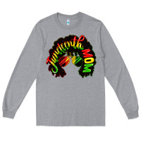 Heather Grey juneteenth mom Long Sleeve Tee - CowGirlArtShop