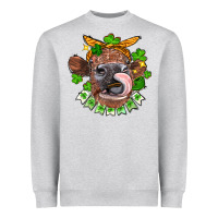 Heather Grey St. Patrick's Day cow Heavyweight Sweatshirt - FaDigitalArtStudio