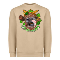 Mushroom St. Patrick's Day cow Heavyweight Sweatshirt - FaDigitalArtStudio
