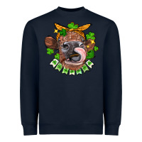 Navy St. Patrick's Day cow Heavyweight Sweatshirt - FaDigitalArtStudio