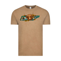 Tennessee Map Long Haired Cow Vintage Tee | Teevron