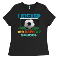 Black i kicked 100 days of school Ladies Tee - LillyAllenDesigns