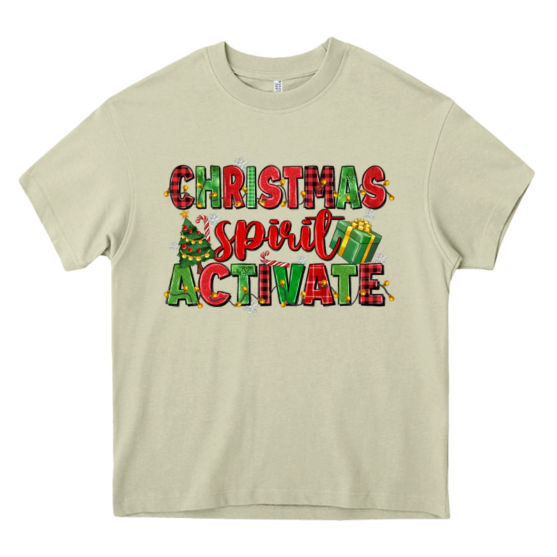 Christmas Spirit Activate Heavy Core Tee by MaliasSmallBusiness | Teevron