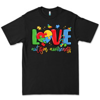 Black love autism awareness Premium Tee - LillyAllenDesigns
