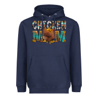 Navy chicken mom Heavyweight Hoodie - LillyAllenDesigns