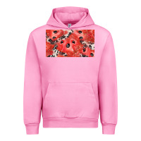 Fuchsia Pink watermelon strawberry cowhide cup Urban Hoodie - BarkalooDesign
