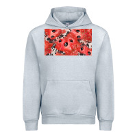 Heather Grey watermelon strawberry cowhide cup Urban Hoodie - BarkalooDesign