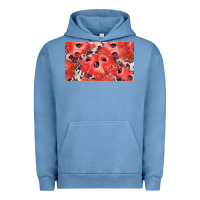 Pigment Pebble Blue watermelon strawberry cowhide cup Urban Hoodie - BarkalooDesign
