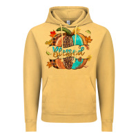 Vintage Mustard Blessed pumpkin Vintage Hoodie - NancyCooperArtShop