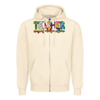 Sandshell Teacher Cryons Kids Caffeine Zipper Hoodie - CowhideDigitalArt