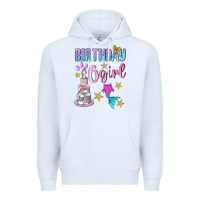 White birthday girl 6 Premium Hoodie - BundleAndBundleShop