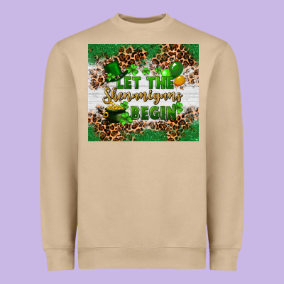 Let The Shenanigans Begin Heavyweight Sweatshirt Designed By Fadigitalartstudio