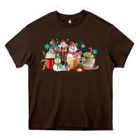 Chocolate Brown christmas coffee Heavy Core Tee - MaliasSmallBusiness