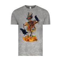 Cloud Rock Scarecrow with Pumpkin Vintage Tee - texasbilliewilder