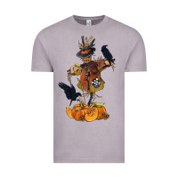 Vintage Zinc Scarecrow with Pumpkin Vintage Tee - texasbilliewilder