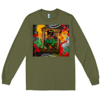 Army Green juneteenth black woman fashion girl Long Sleeve Tee - CowGirlArtShop