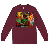 Burgundy juneteenth black woman fashion girl Long Sleeve Tee - CowGirlArtShop