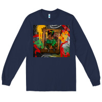 Navy juneteenth black woman fashion girl Long Sleeve Tee - CowGirlArtShop