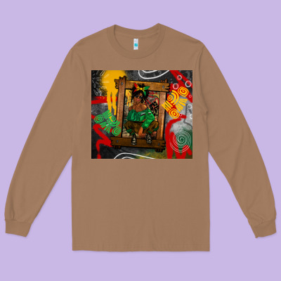 Juneteenth Black Woman Fashion Girl Long Sleeve Tee Designed By Cowgirlartshop
