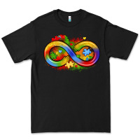 Black infinity symbol autism Premium Tee - LillyAllenDesigns
