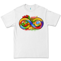 White infinity symbol autism Premium Tee - LillyAllenDesigns