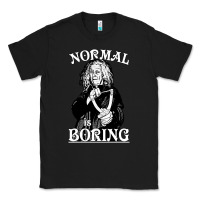 Black Limited Edition Grandma Addams (Frump)- Normal Is Boring Classic Tee - tuanDangUi