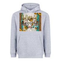 Heather Grey Western Blessed Mom Baby Calf Heavyweight Hoodie - LillyAllenDesigns