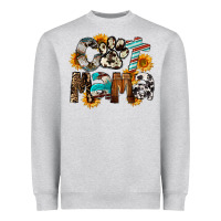 Heather Grey Western Cat Mama Mother's Day Heavyweight Sweatshirt - FaDigitalArtStudio