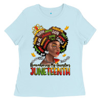 Baby Blue remembering my ancestors juneteenth Ladies Tee - LillyAllenDesigns
