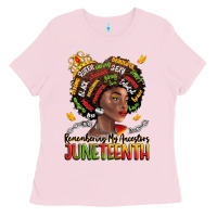 Bubblegum Pink remembering my ancestors juneteenth Ladies Tee - LillyAllenDesigns