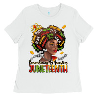 White remembering my ancestors juneteenth Ladies Tee - LillyAllenDesigns
