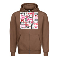 Chestnut love Zipper Hoodie - LillyAllenDesigns